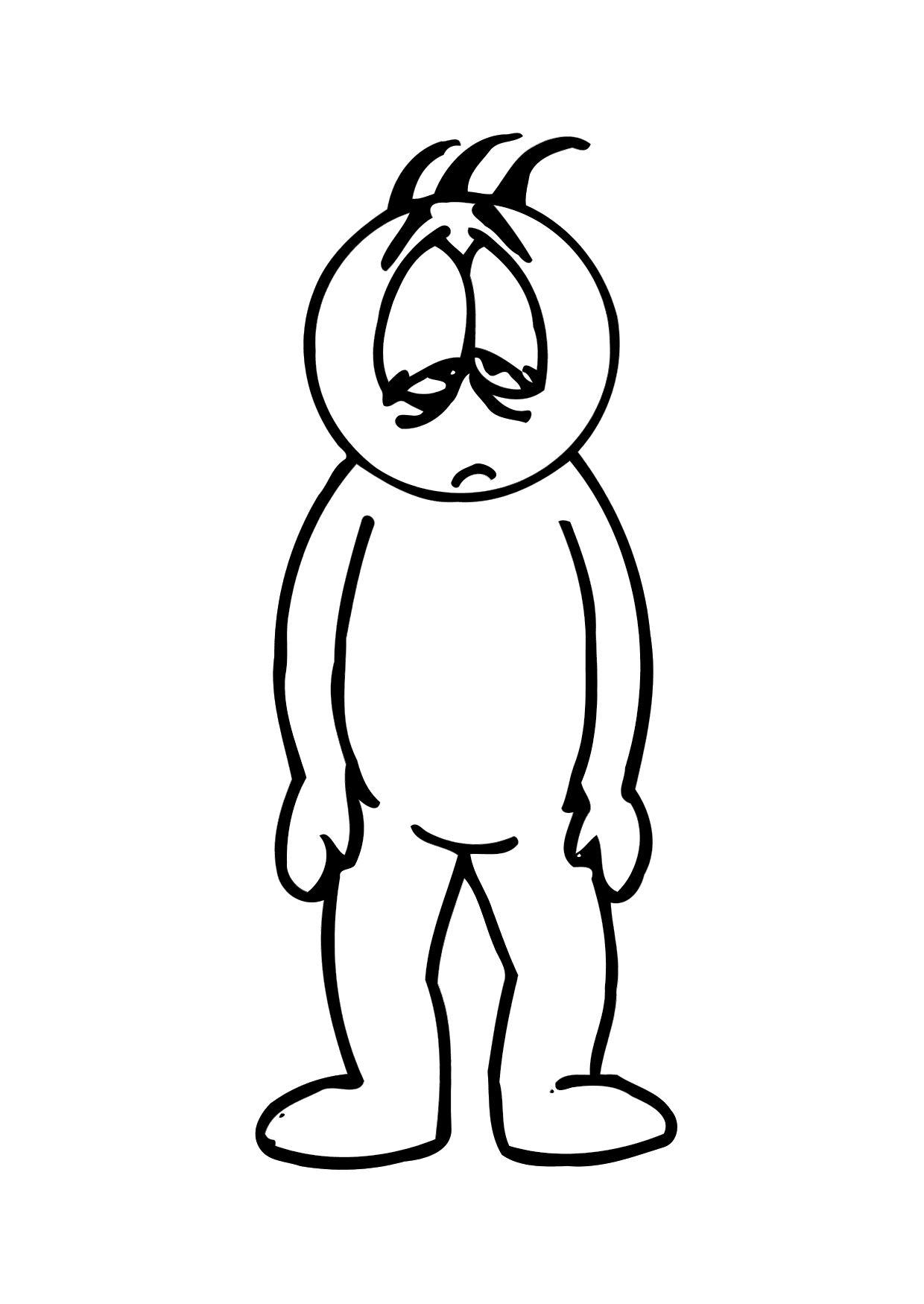 Coloring page 09b. tired