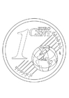 Coloring page 1 cent