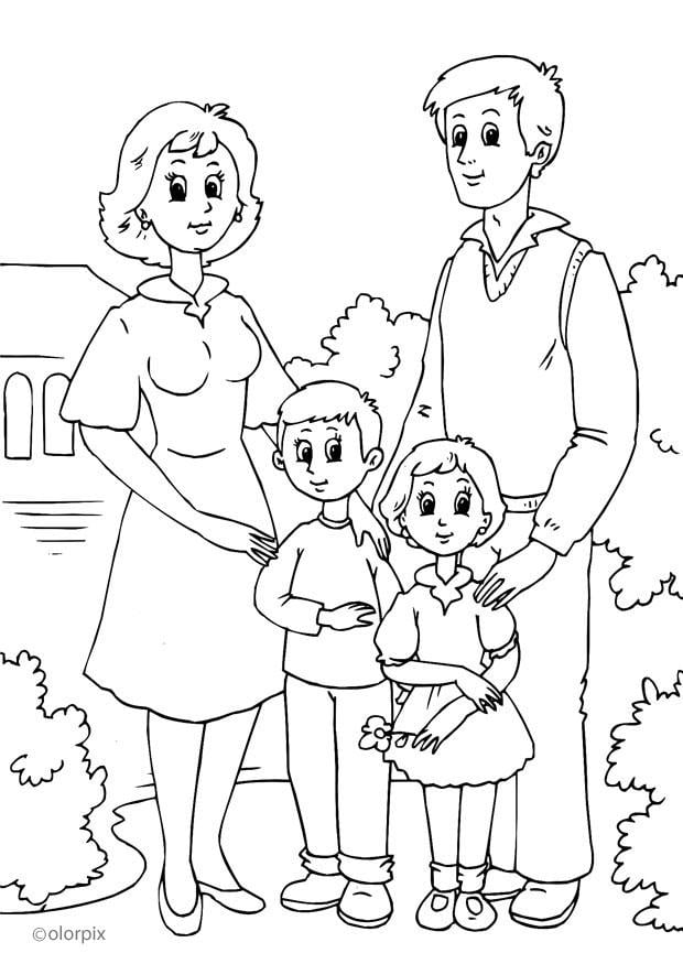 Coloring page 1. family