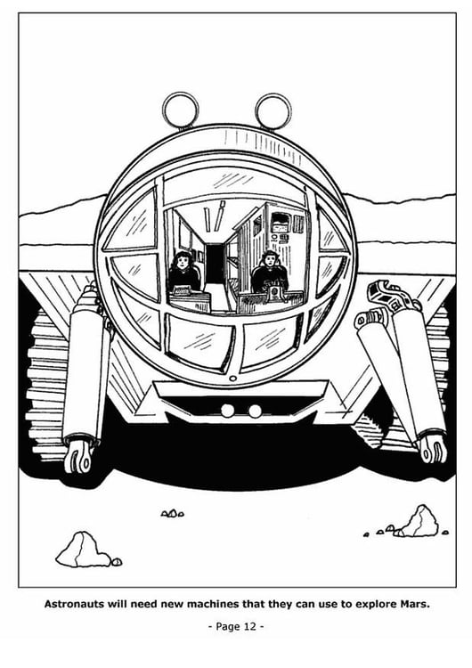 mars coloring page