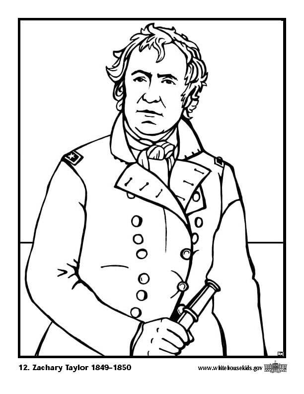 Coloring page 12 Zachary Taylor