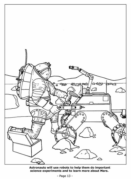 Coloring page 13 space robots