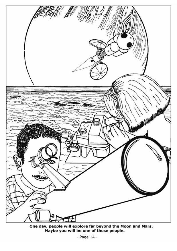 Coloring page 14 space exploration