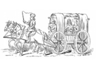 coloring-page 15th century carriage
