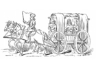 Coloring pages 15th century carriage