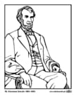 Coloring page 16 Abraham Lincoln