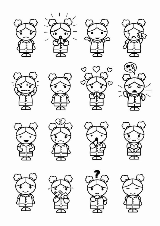 Coloring Page 16 emotions - free printable coloring pages - Img 25371