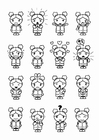 Coloring pages 16 emotions