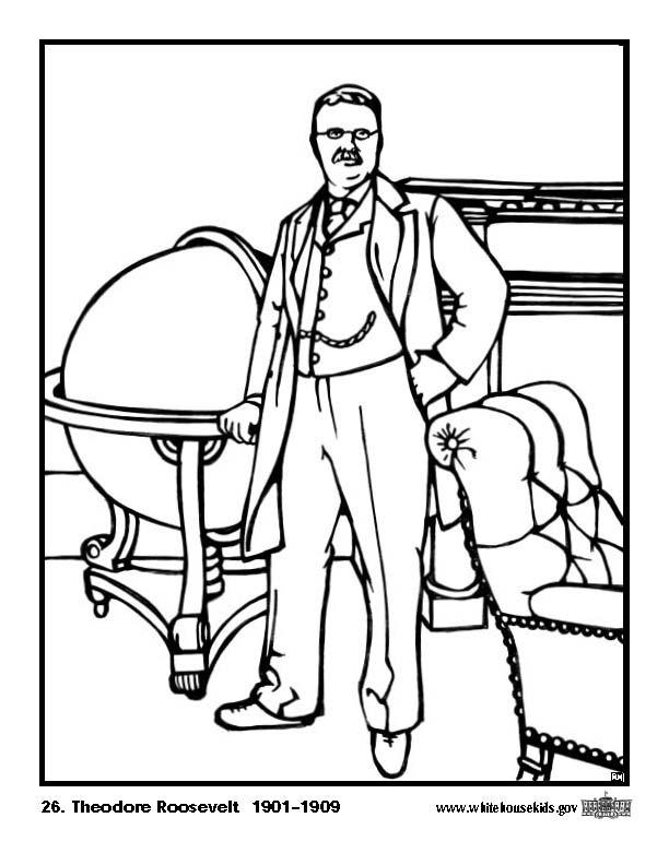 Coloring page 26 Theodore Roosevelt