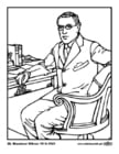 Coloring pages 28 Woodrow Wilson