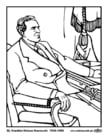 Coloring pages 32 Franklin Delano Roosevelt