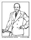 Coloring pages 34 Dwight David Eisenhower