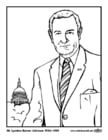 Coloring pages 36 Lyndon Baines Johnson
