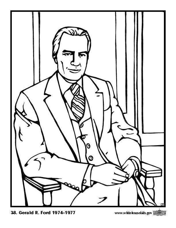 Coloring page 38 Gerald R. Ford