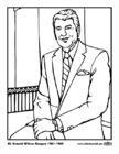 Coloring page 40 Ronald Wilson Reagan