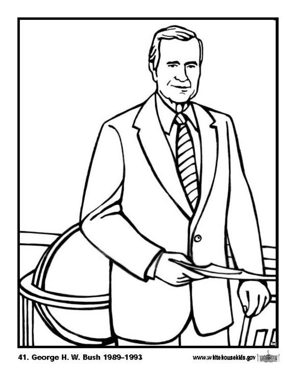 Coloring page 41 George H. W. Bush