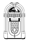 Coloring page 50's juke box