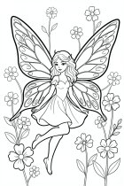 a fairy among the flowers