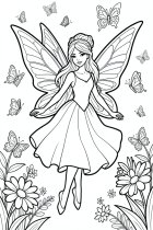a fairy with butterflies