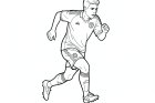 a running footballer