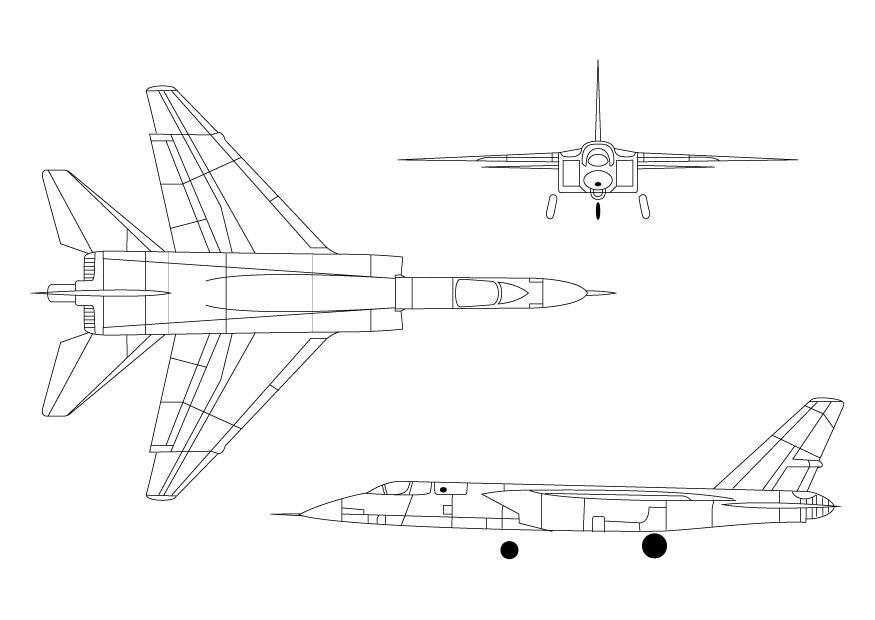 Coloring page A-5A Vigilante aircraft