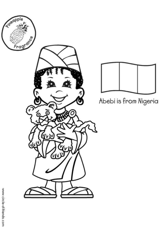 Coloring page Abebi