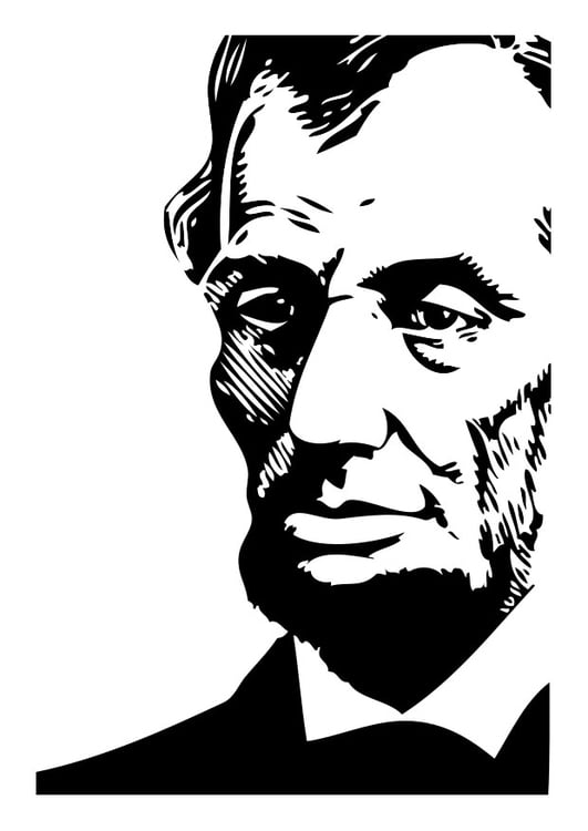 Coloring page Abraham Lincoln