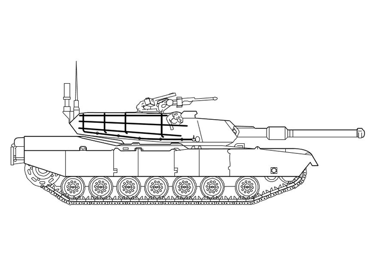 Coloring page Abrahm's tank