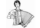 Coloring page Accordion