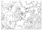 Coloring page Adam and Eve