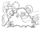 Coloring pages Adam and Eve