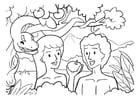 Coloring page Adam and Eve