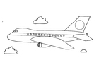 Coloring page aeroplane