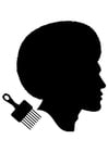 Coloring page African haircut for men