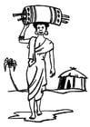 Coloring pages African woman