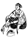 Coloring pages African woman