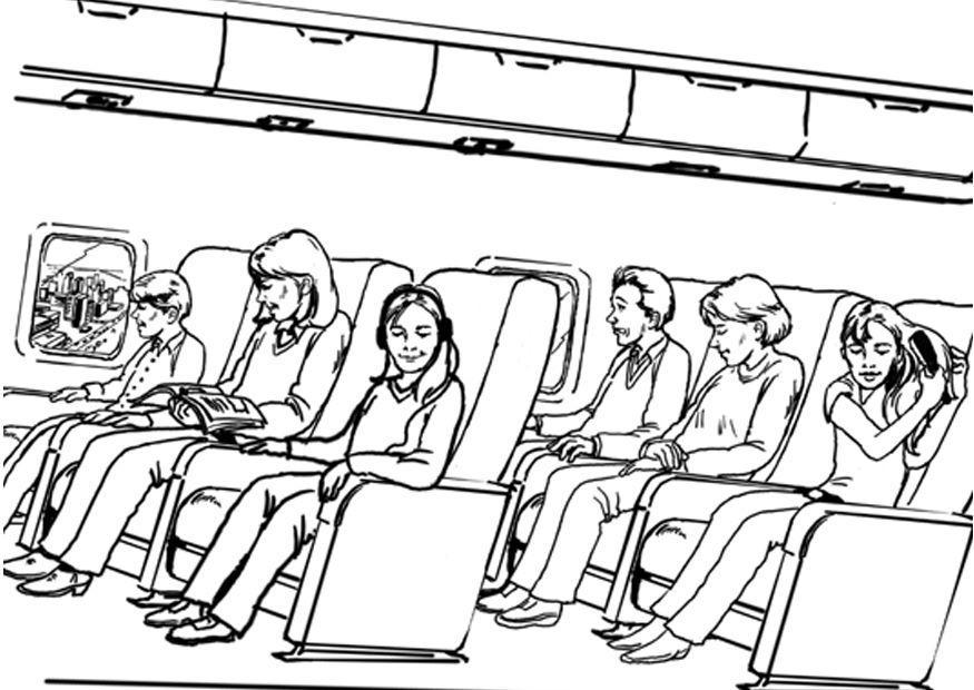 Coloring page air travel