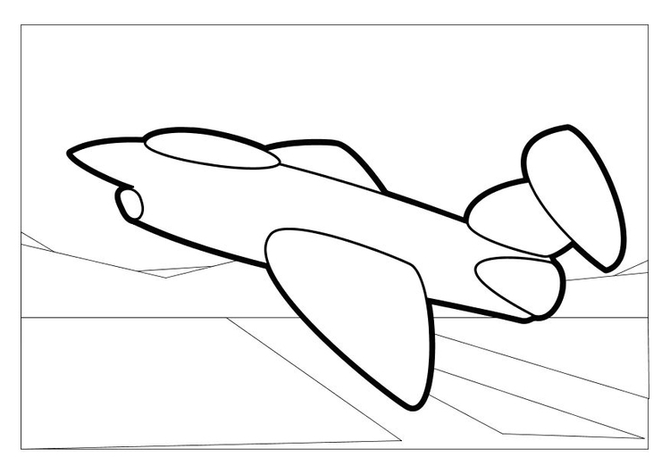 Coloring page airplane