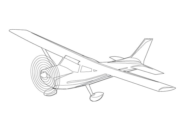 Coloring page airplane