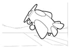 Coloring page airplane