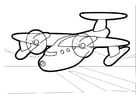 Coloring page airplane