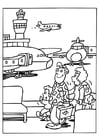 Coloring page airport