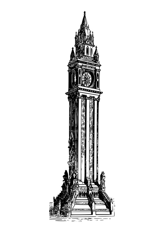 Coloring page Albert Memorial