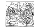 Coloring page Alexander defeats the Persians