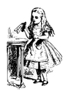 Coloring pages Alice in Wonderland - drink me 