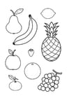 Coloring pages all fruit together