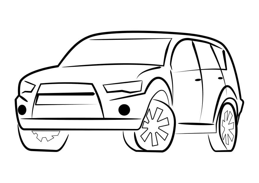Coloring page all-terrain vehicle