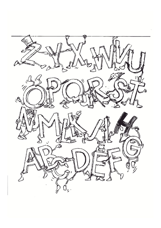 Coloring page alphabet
