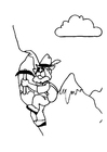coloring-page Alpinist