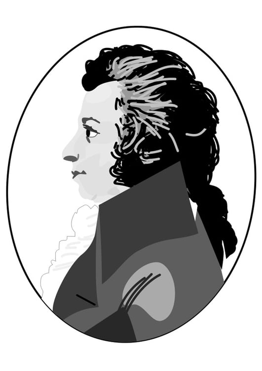 Coloring page Amadeus Mozart